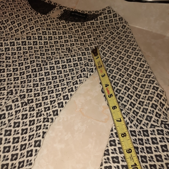 My Michelle Monochrome Long Sleeve Dress - Picture 4 of 11